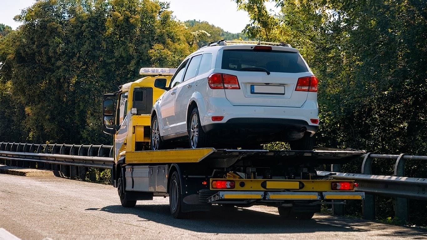 A Tranzent-coordinated car carrier loaded and ready for the road